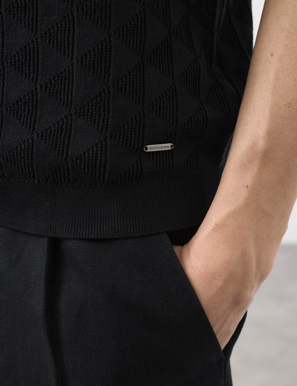Mercerised Cotton Knitted Polo Shirt