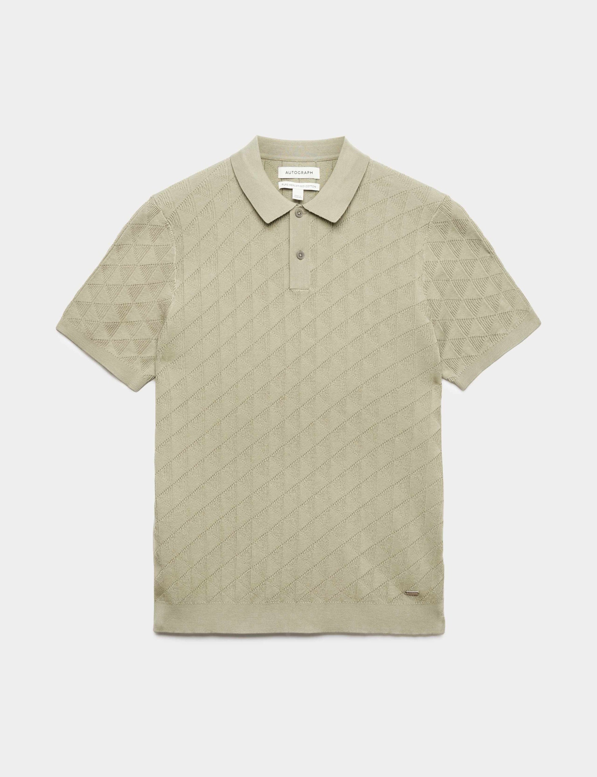 Mercerised Cotton Knitted Polo Shirt