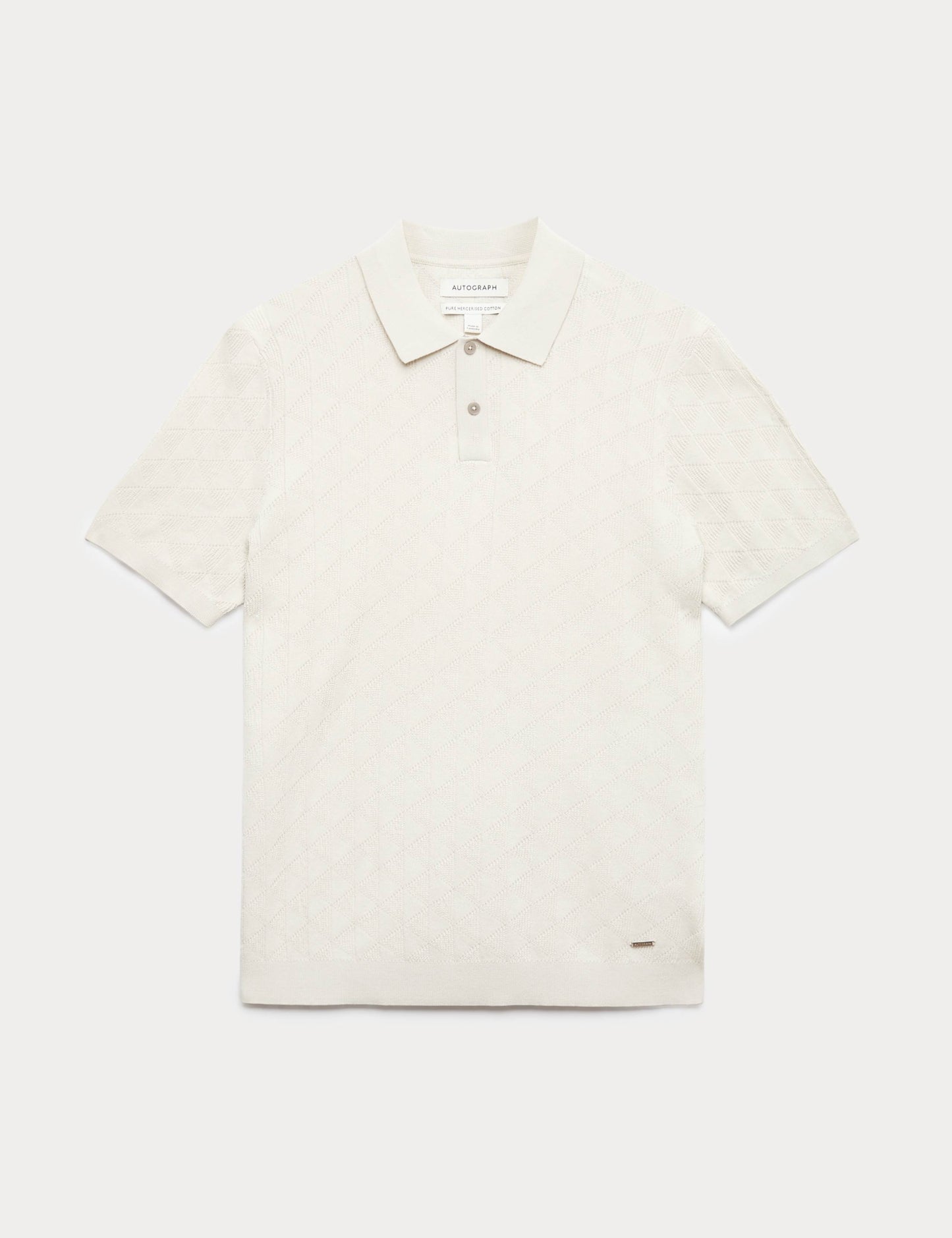 Mercerised Cotton Knitted Polo Shirt