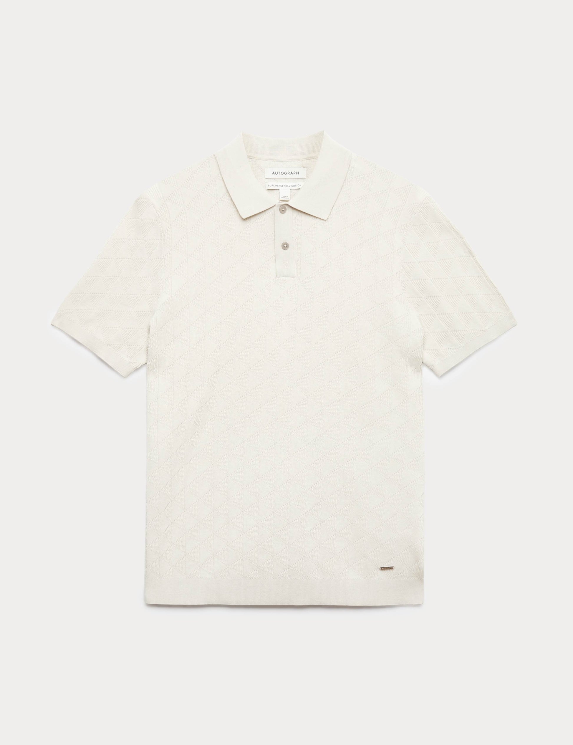 Mercerised Cotton Knitted Polo Shirt
