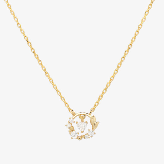 Cubic heart leaf necklace - Interactive Group