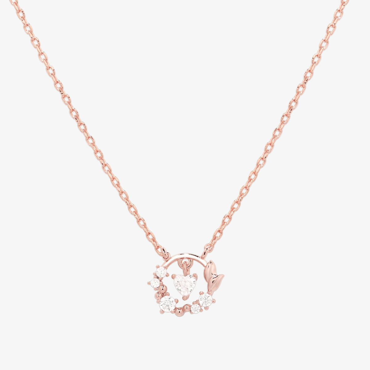 Cubic heart leaf necklace - Interactive Group