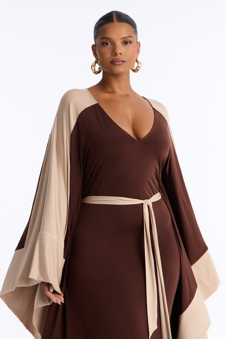 Classy And Sassy Draped Maxi Dress