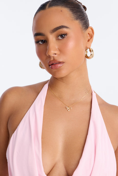 Darling Knot Pendant Necklace - Gold
