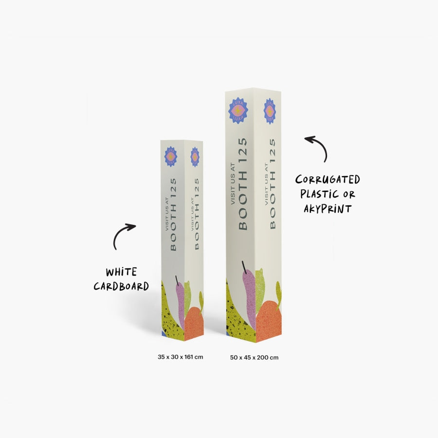 Triple-Sided Advertising Totems