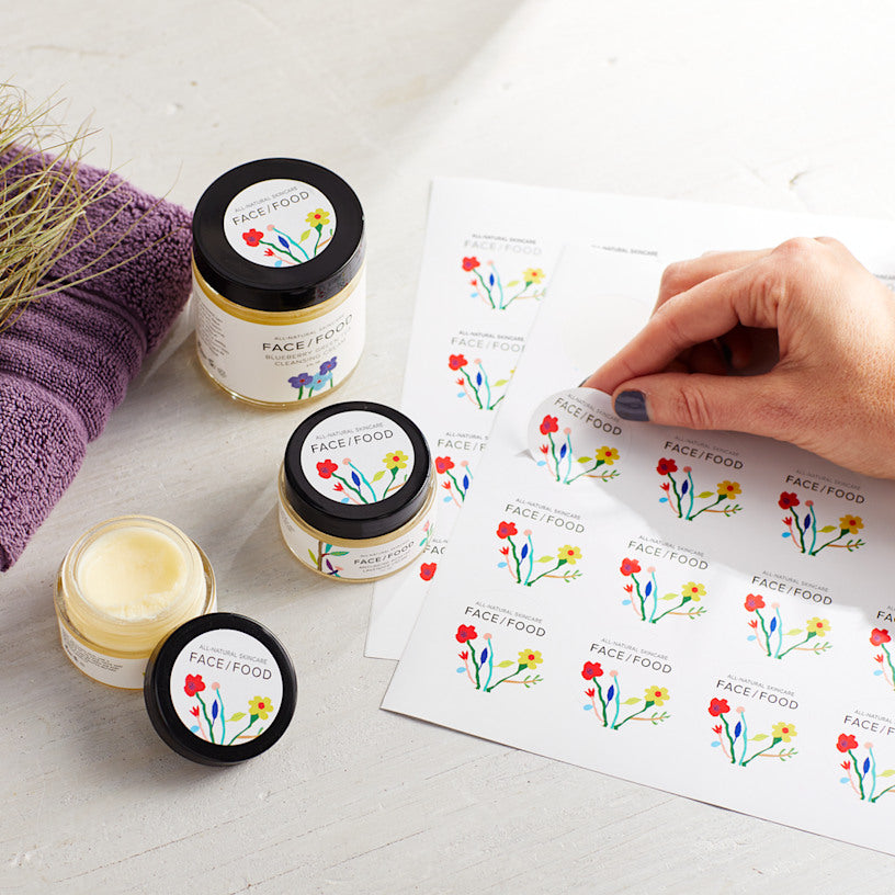 Product Labels on Sheets