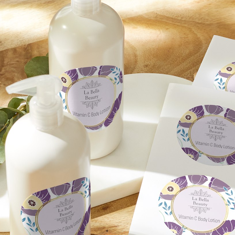 Product Labels on Sheets