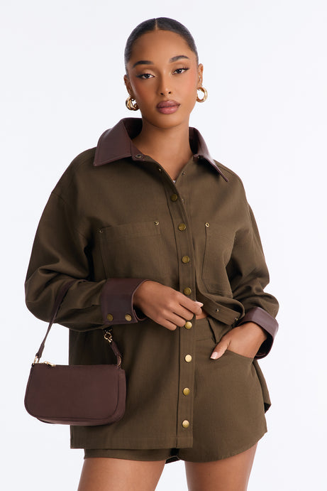 Touch Me Right Faux Suede Shoulder Handbag