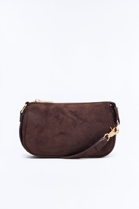Touch Me Right Faux Suede Shoulder Handbag