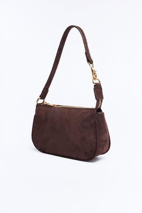 Touch Me Right Faux Suede Shoulder Handbag