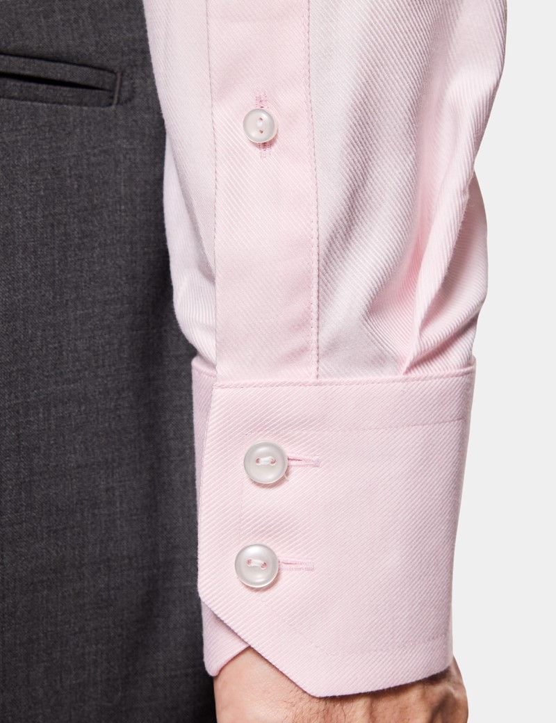 Slim Fit Light Pink Twill Curtis Shirt
