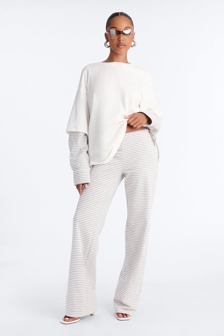 Layered Ease Striped Pant Set