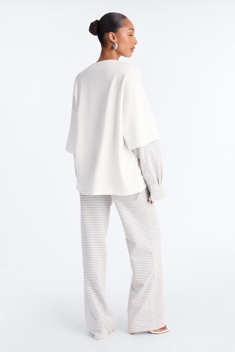 Layered Ease Striped Pant Set