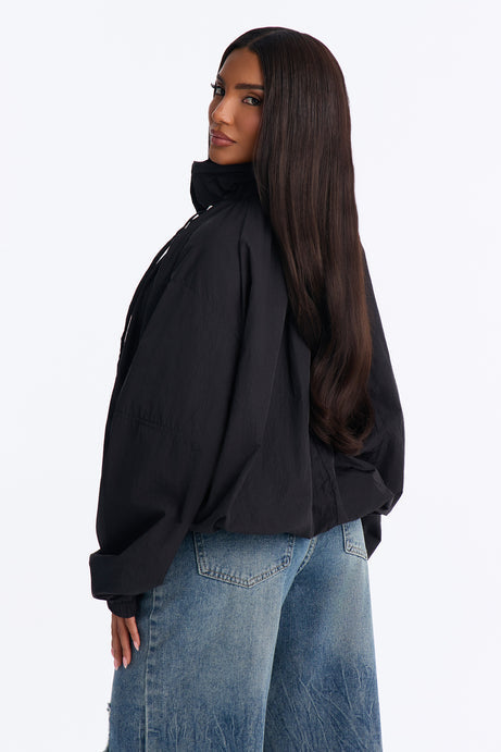 On The Move Funnel Neck Windbreaker Jacket