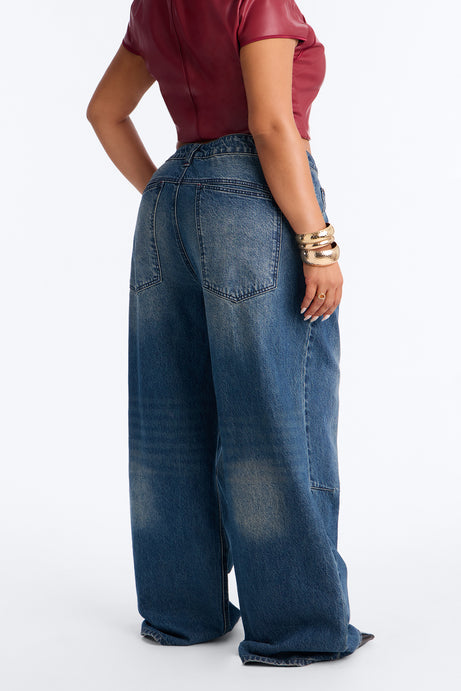 Canton Clasp Upsized Rigid Wide Leg Jeans
