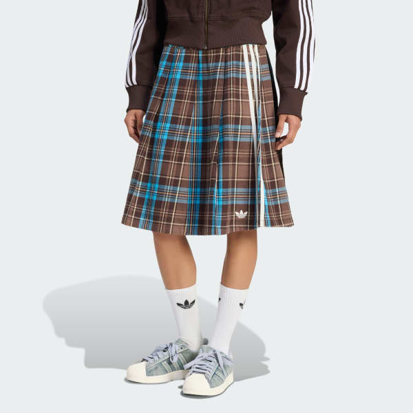 PLEATED CHECK SKIRT