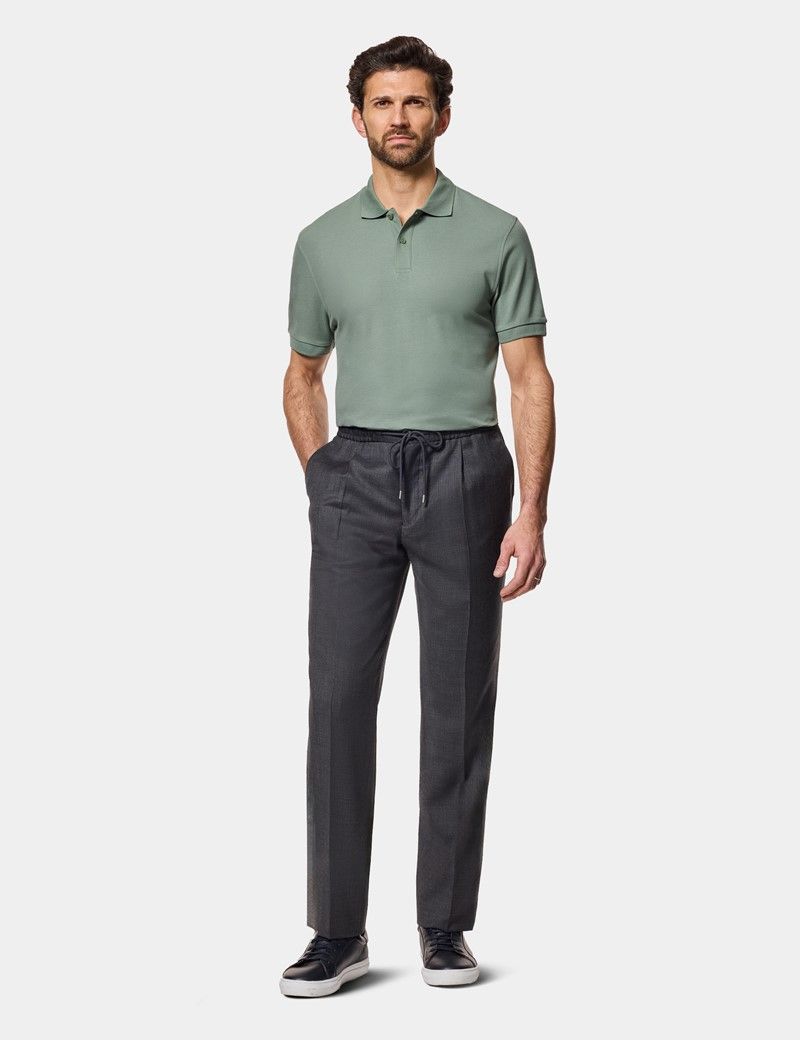 Green Piqu e Polo Shirt