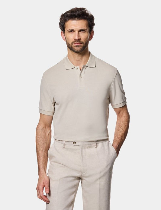 Beige Piqu Polo Shirt