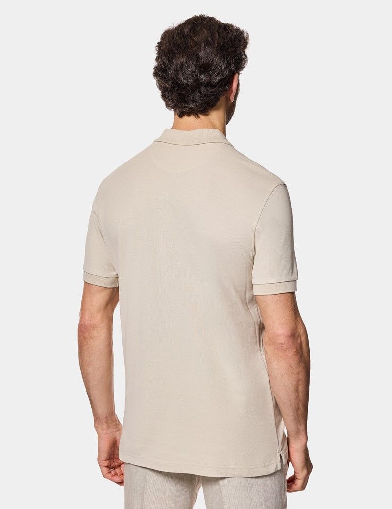 Beige Piqu Polo Shirt
