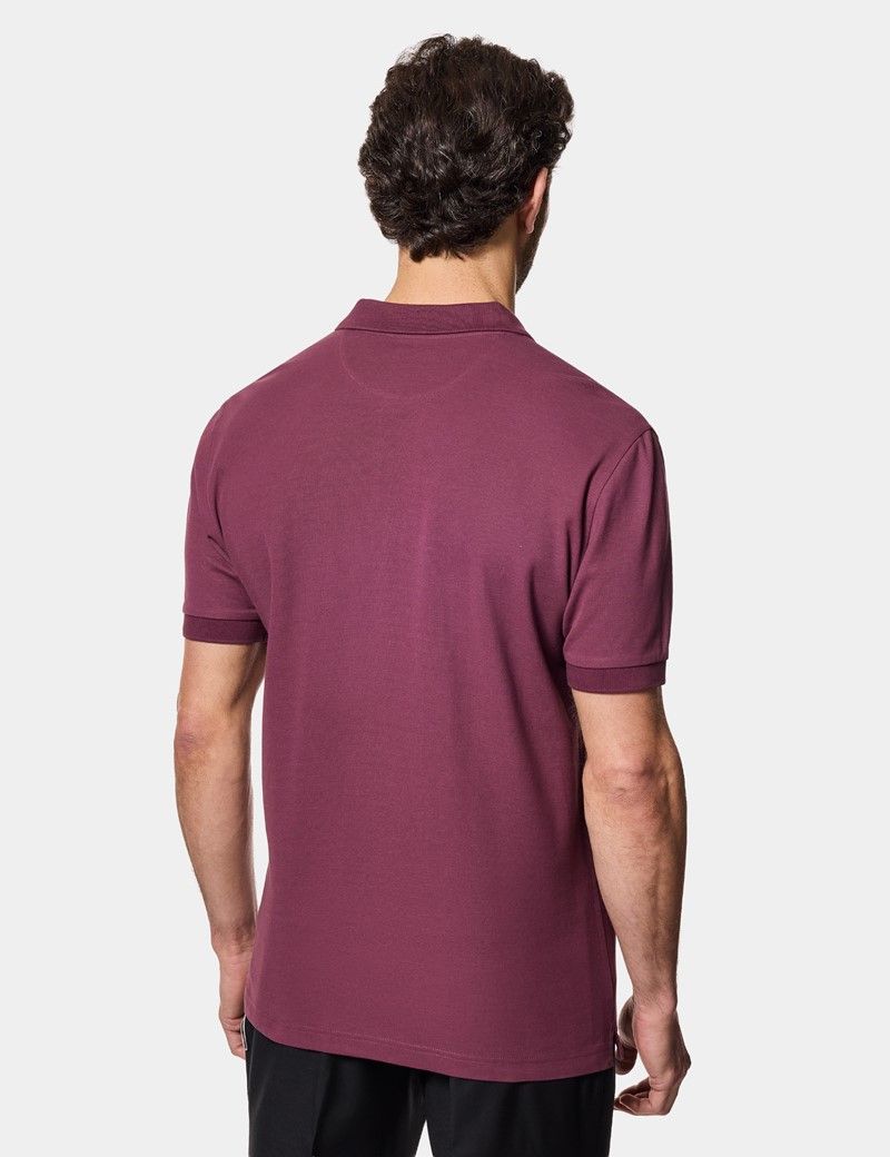 Wine Piqué Polo Shirt