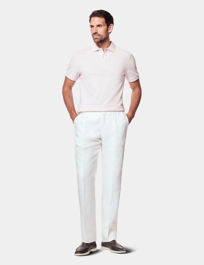 Pale Pink Piqué Polo Shirt
