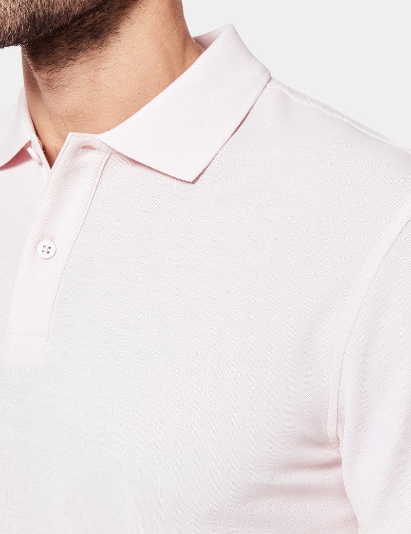 Pale Pink Piqué Polo Shirt