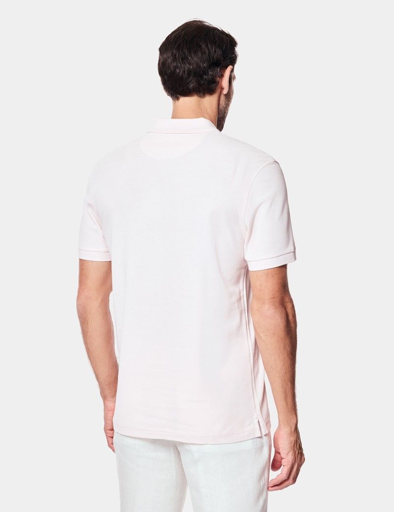 Pale Pink Piqué Polo Shirt