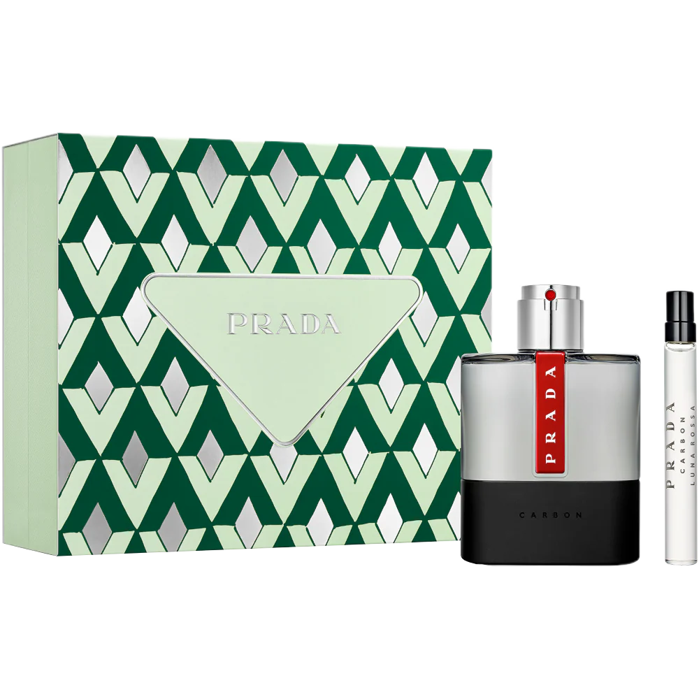 Prada Luna Rossa Carbon Eau De Toilette Gift Set 100ml