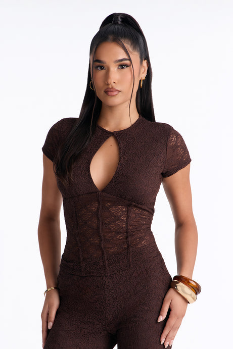 Juliana Lace Keyhole Capri Set
