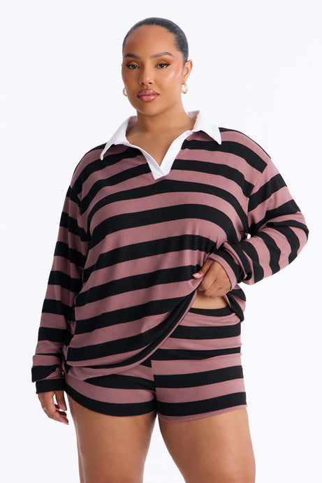 Caroline Striped Short Set