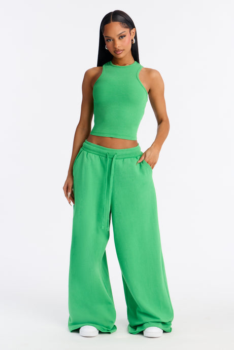 So Chill French Terry Pant Set - Kelly Green