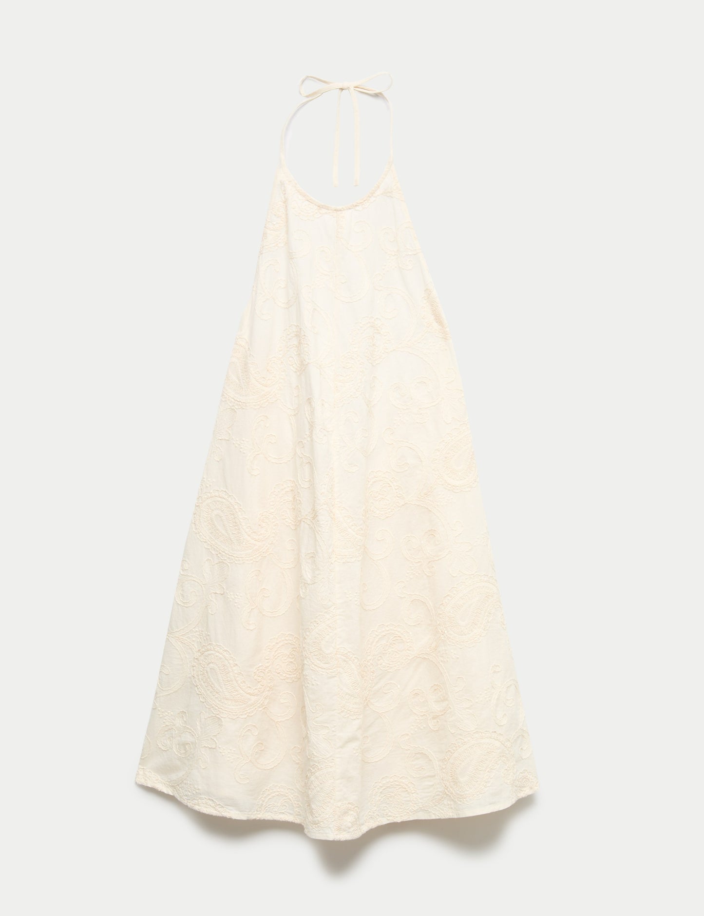 Paisley Embroidered Mini Beach Dress
