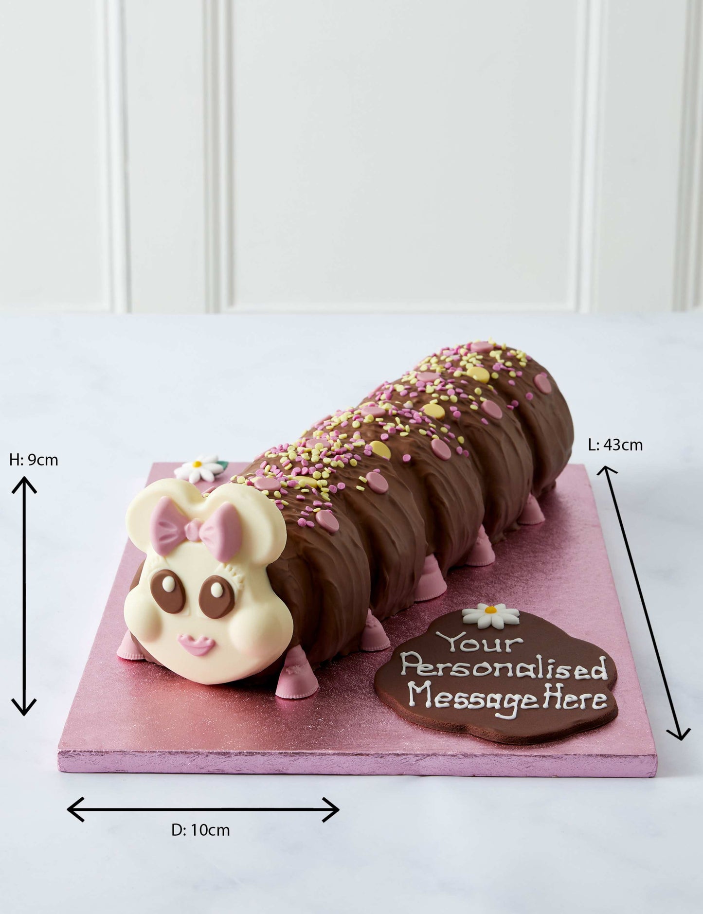 Personalised Connie the Giant Caterpillar™ Cake (Serves 40)