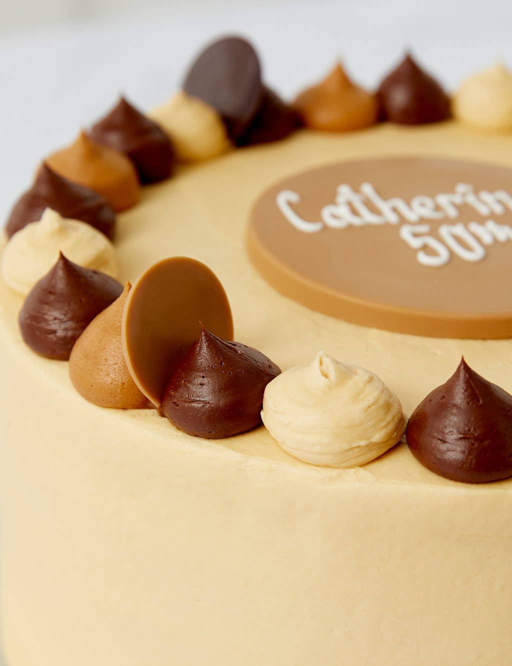 Personalised Extra Large Chocolate & Caramel Cake (Serves 24)