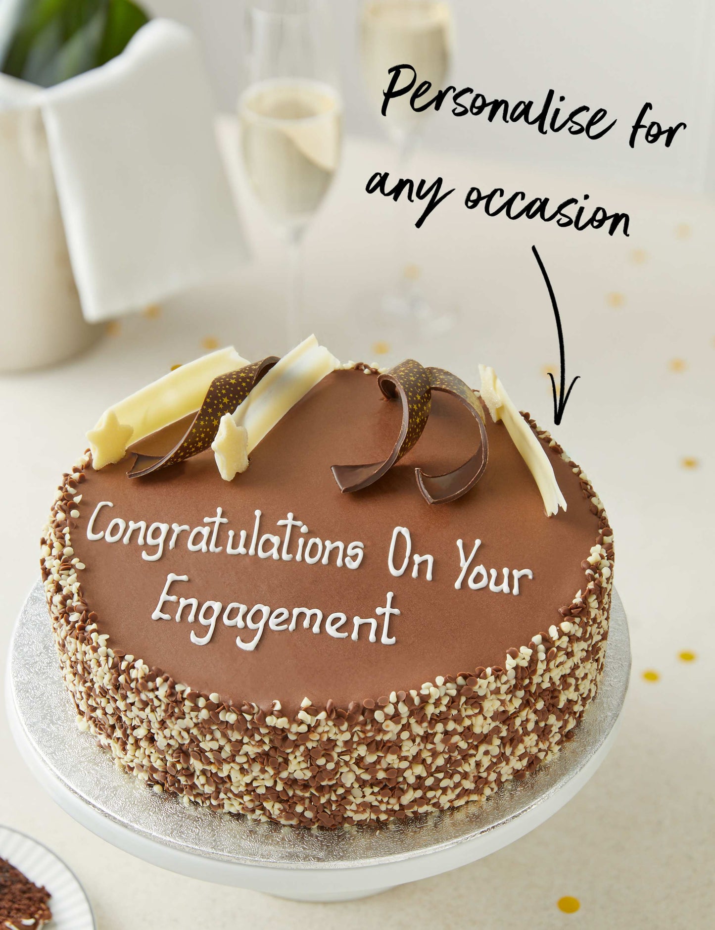 Personalised Extremely Chocolatey Party Cake (Serves 25)