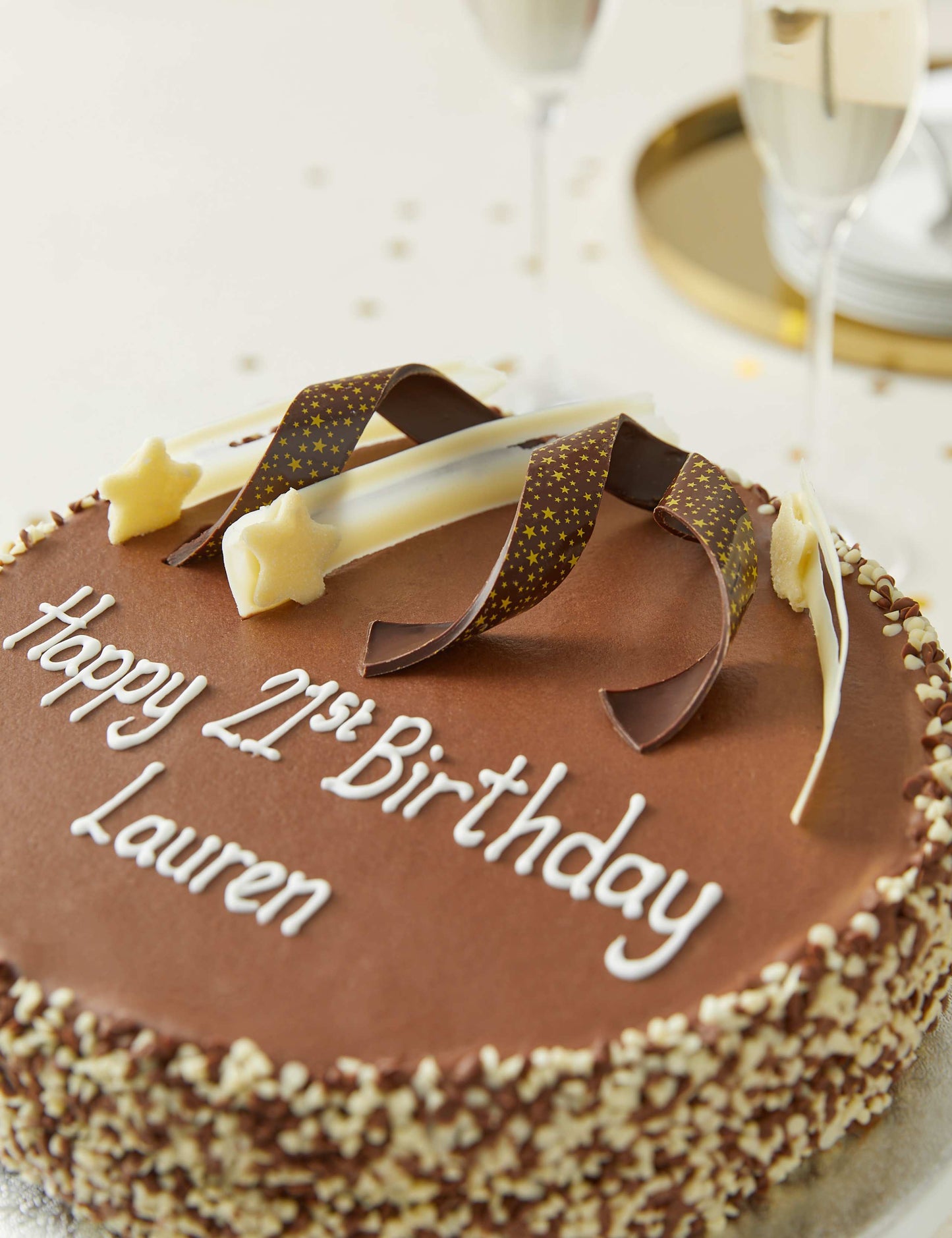 Personalised Extremely Chocolatey Party Cake (Serves 25)