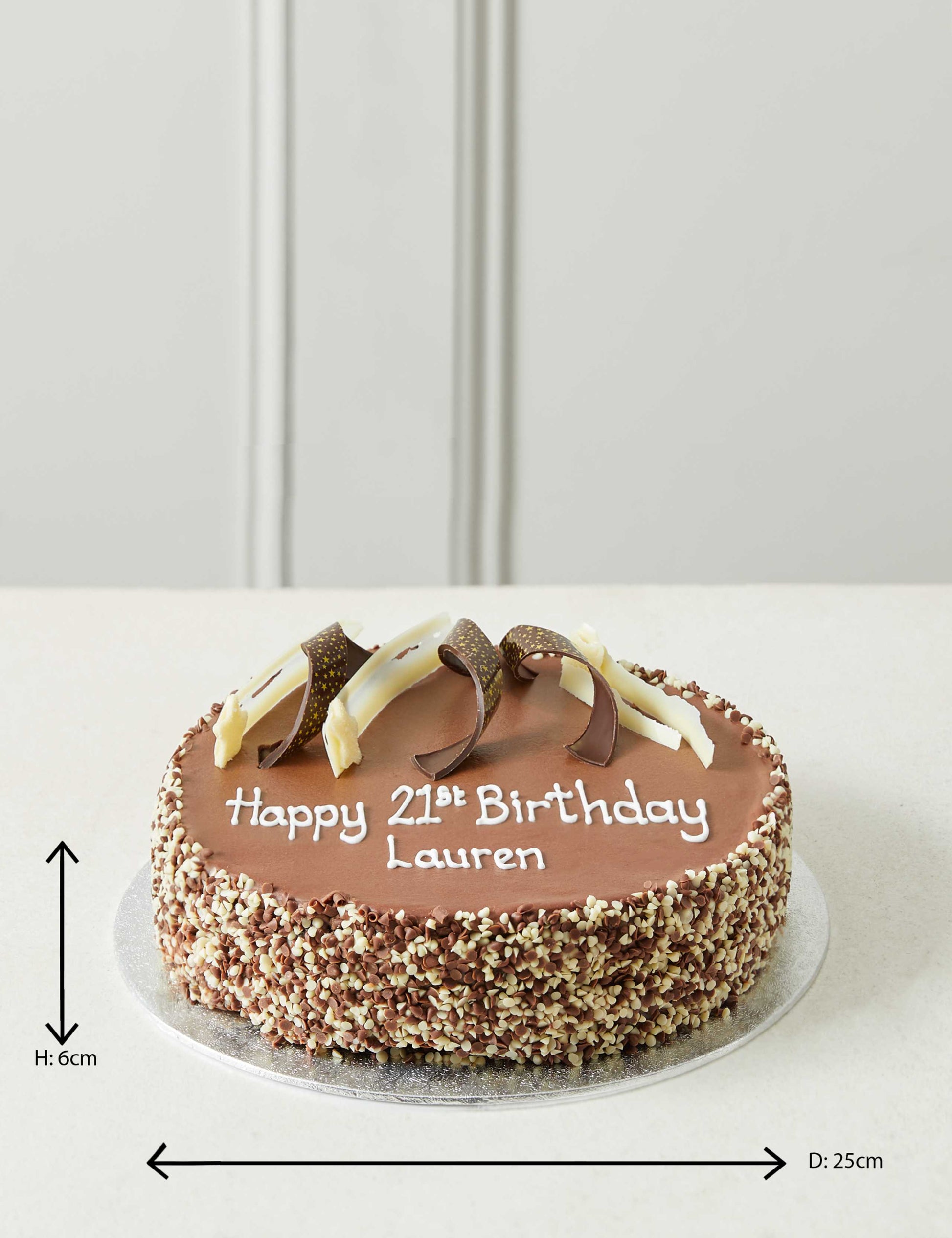Personalised Extremely Chocolatey Party Cake (Serves 25)