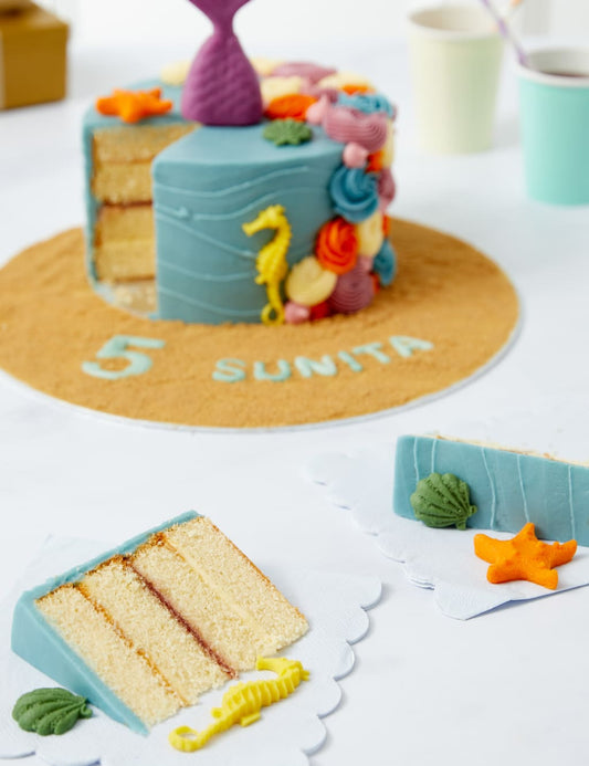 Personalised Under the Sea Mermaid Cake (Serves 20)