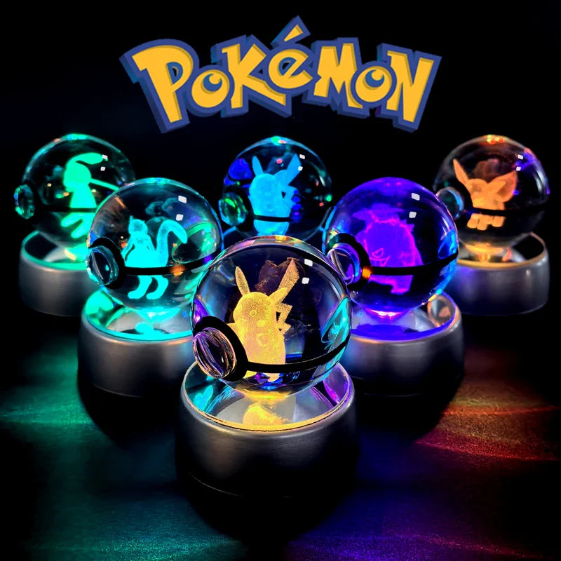 Pokemon Crystal Ball 3D Lamp Night Light - Interactive Group