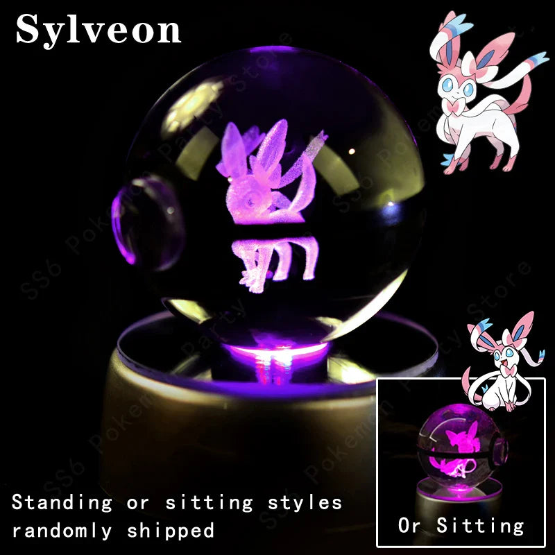 Pokemon Crystal Ball 3D Lamp Night Light - Interactive Group
