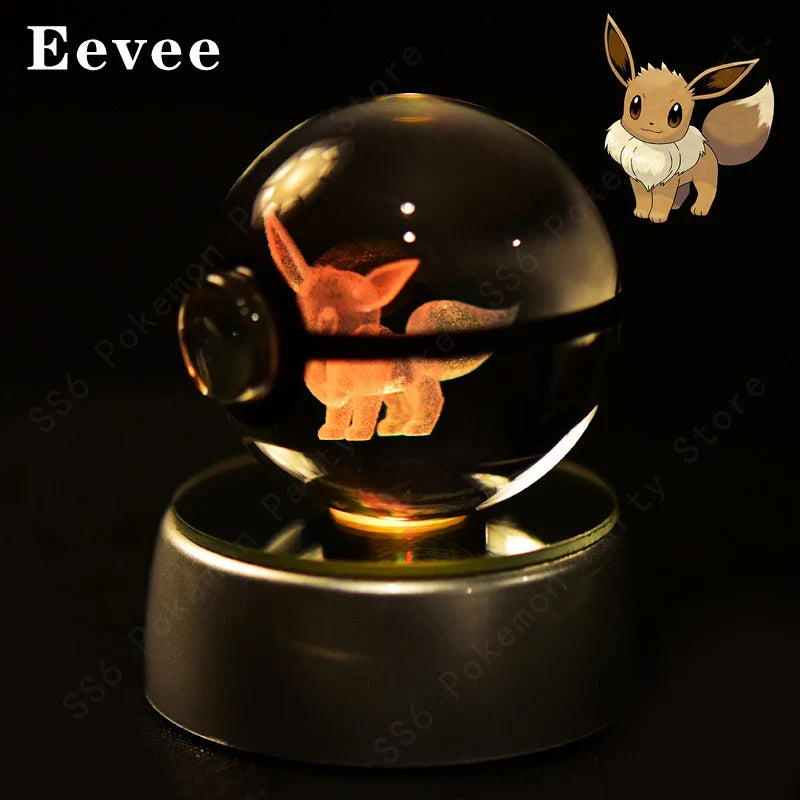 Pokemon Crystal Ball 3D Lamp Night Light - Interactive Group