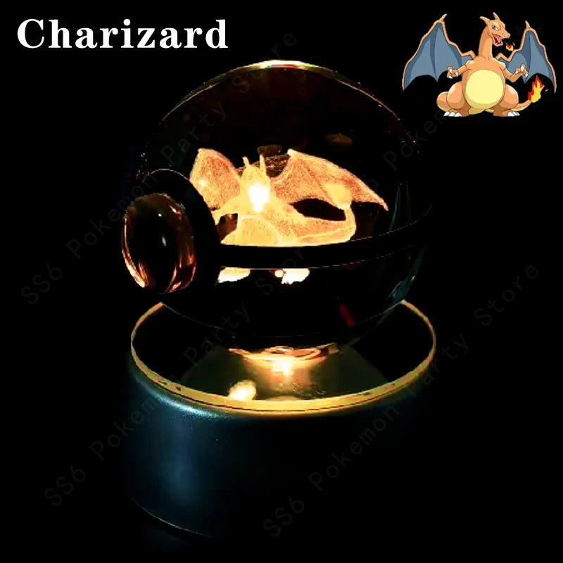 Pokemon Crystal Ball 3D Lamp Night Light - Interactive Group