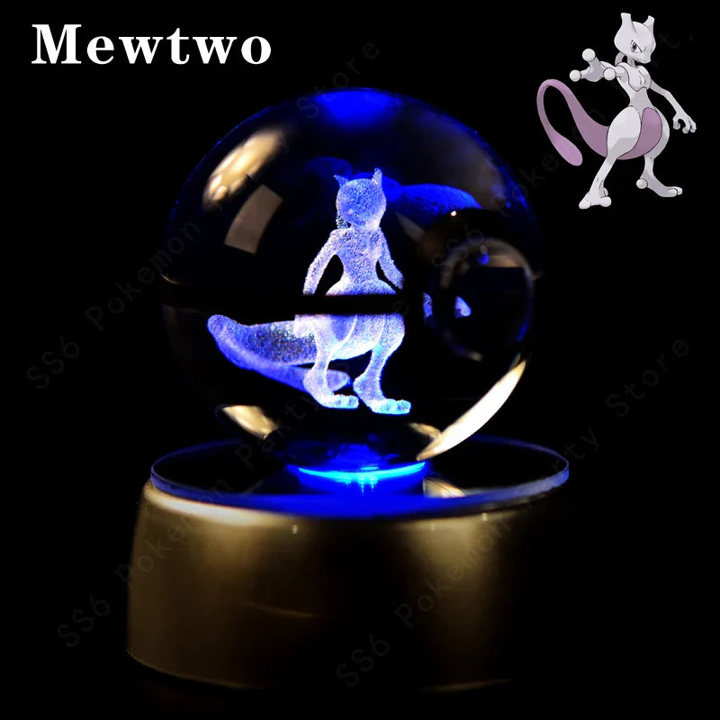 Pokemon Crystal Ball 3D Lamp Night Light - Interactive Group