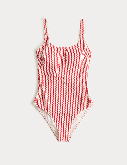 Printed Scoop Neck Swimsuit