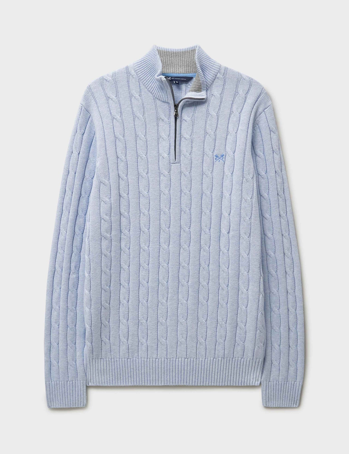 Pure Cotton Cable Funnel Neck Jumper