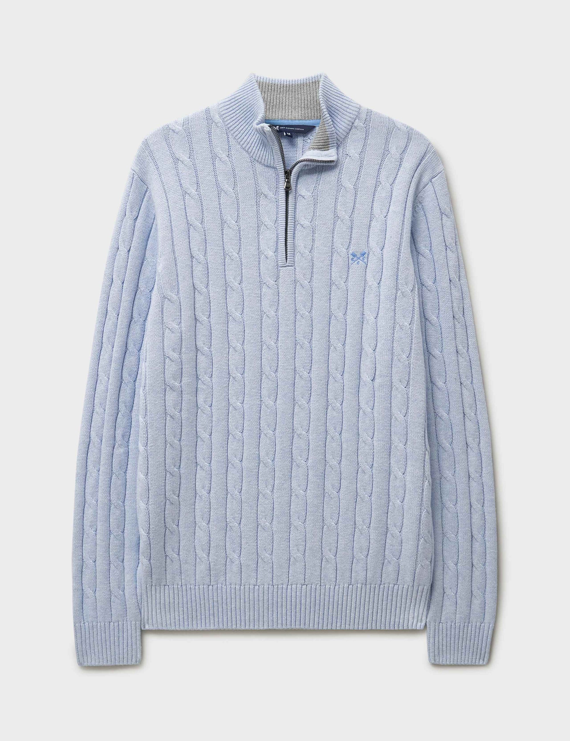 Pure Cotton Cable Funnel Neck Jumper
