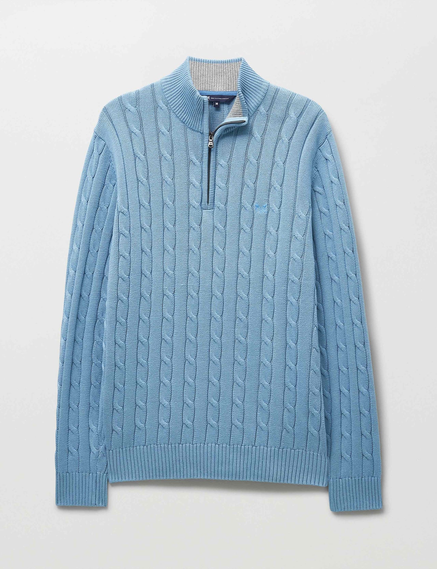 Pure Cotton Cable Funnel Neck Jumper