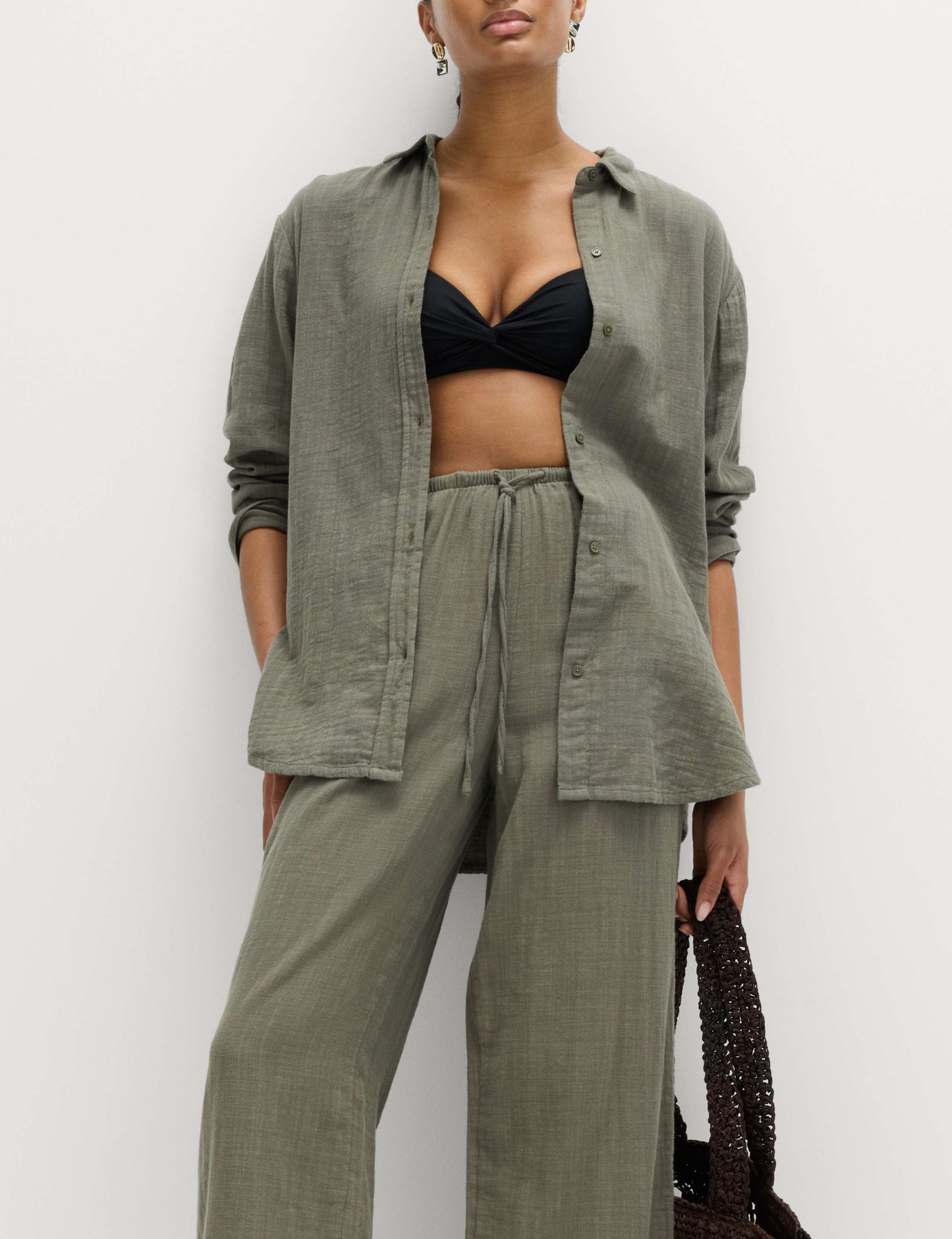 Pure Cotton Double Cloth Beach Shirt