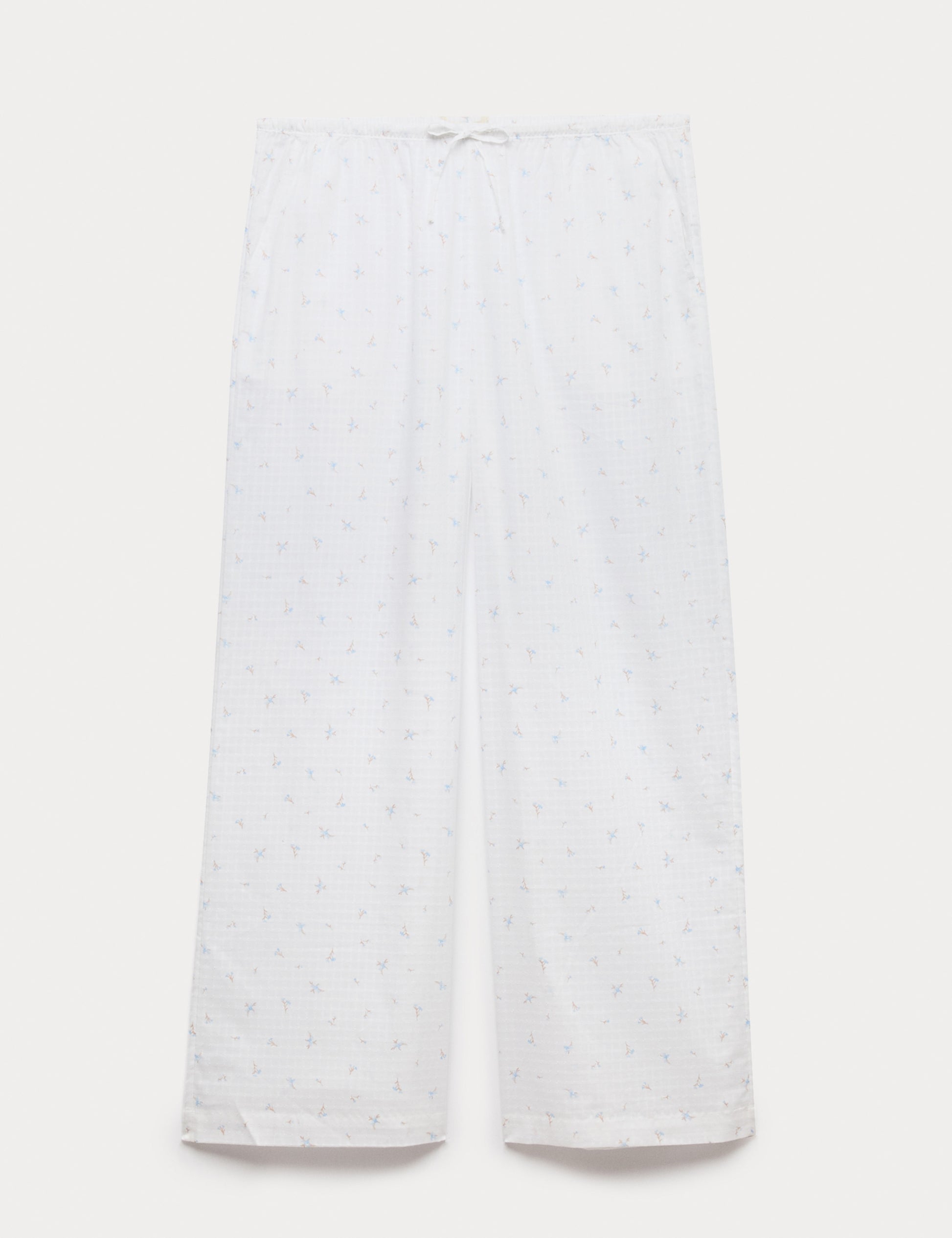 Pure Cotton Floral Check Pyjama Bottoms