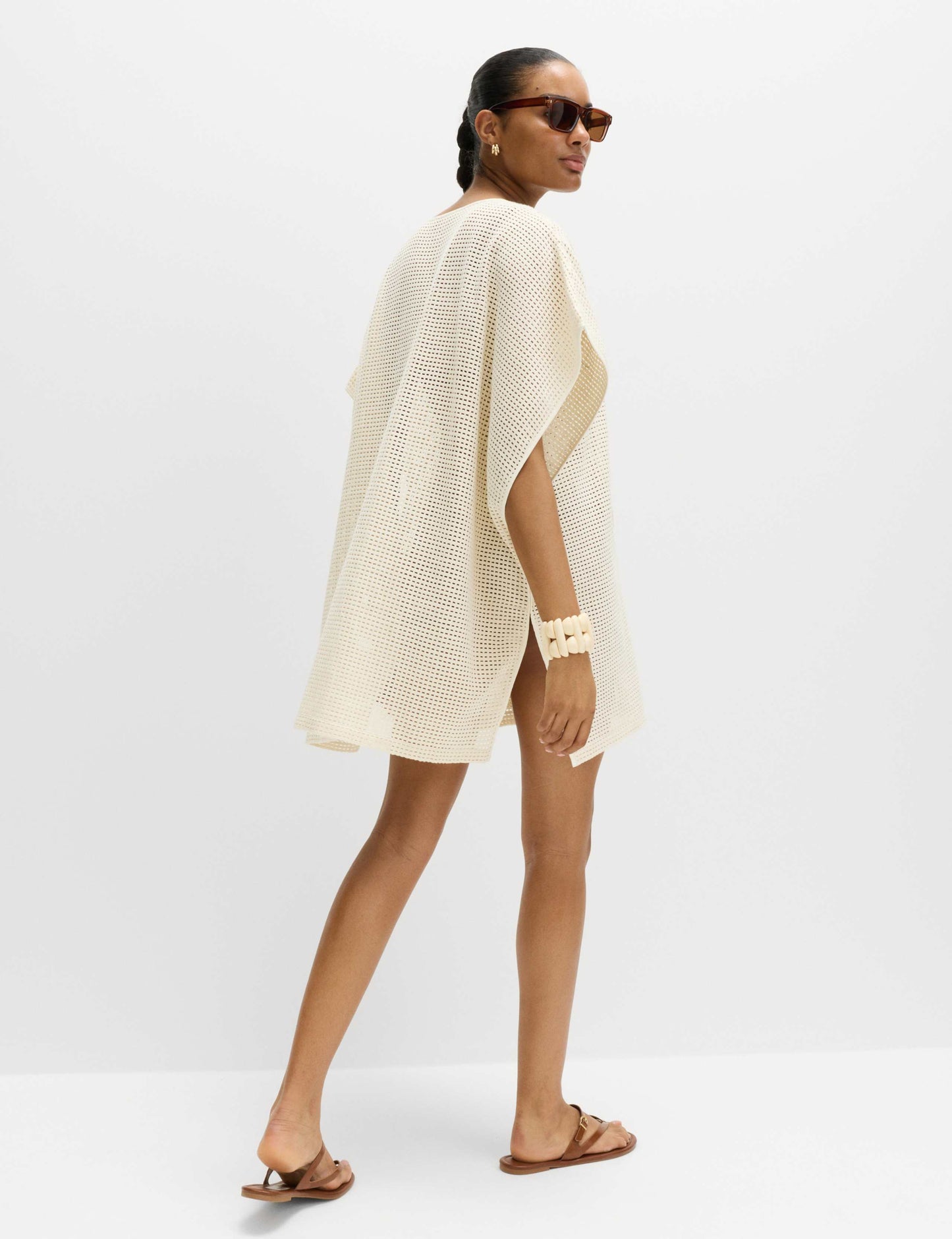 Pure Cotton Floral Detail Mini Kaftan